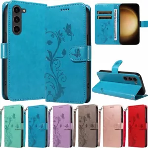 For Samsung S23 S22 S21 S20 S10 S9 S8 Plus Wallet Card Holder Leather Case Cover - Picture 1 of 41