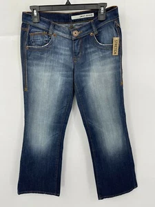 DKNY Women's Stretch Denim Time Square Flare Jeans Size 9S Blue Low Rise - Picture 1 of 7