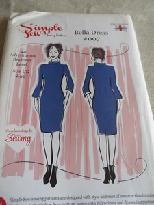 EINFACHES NÄHEN NÄHMUSTER 007 BELLA KLEID WERKSEITIG GEFALTET UNGESCHNITTEN GR. 8-20 NEU - Bild 1 von 3