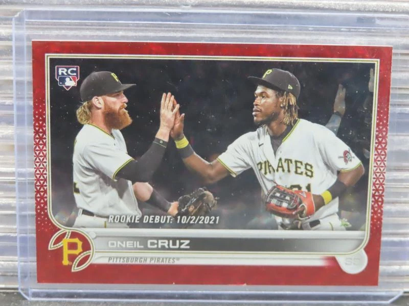 2022 Topps Update Oneil Cruz Rookie Debut Red Ice Foil RC #080/199 Pirates
