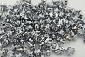 200 x Chrome Plastic Wheels Rivets Nuts  Replacement fake rim bolts +  FREE TOOL - Picture 1 of 9