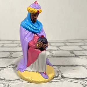 Figura Belén Cerámica Hombre Sabio Arrodillado Molde Holanda Pintada a Mano - Imagen 1 de 11