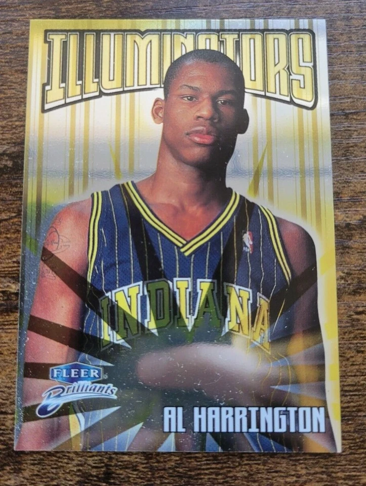 1998-99 Fleer Brilliants Illuminators Rookie Insert Al Harrington Pacers RC Holo - Image 1 of 2