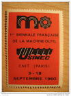Paris 1960 Machine Outil Usinec Poster Stamp