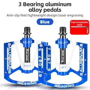 WEST BIKING 3 Sealed Bearing Bicycle Pedals Aluminum Bike Pedals 9/16 in a Pair - Picture 1 of 60