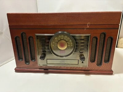 Detrola DT7006A AM/FM Stereo Record Player CD and Cassette For Parts or Repair - Image 1 of 4