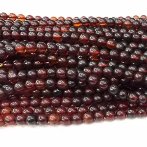Ambra gialla trasparente originale naturale rotonda pietra preziosa sfusa creazione perline gioielli - Foto 1 di 8