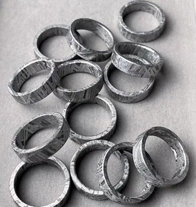 Muonionalusta meteorite ring Meteor Wedding Ring size:12 - Picture 1 of 6