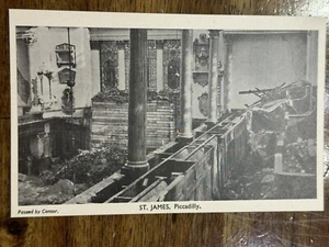 WW2 WWII Postcard ST. JAMES, Piccadilly Vintage Collectable 1940s - Zdjęcie 1 z 4