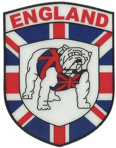 England English British Bulldog Shield Shape Internal Car Window Sticker Decal - Picture 1 of 3