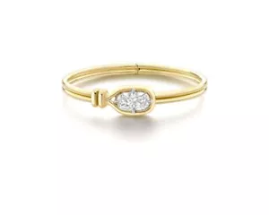 3ct Arbor Knot Cushion Cut VS-GH GIA Certified Lab Grown Diamond 18k gold Bangle - Picture 1 of 9