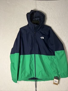 THE NORTH FACE MEN'S ANTORA DRYVENT RAIN HOODIE JACKET TNF Navy/Greeen XXL NWT - Picture 1 of 16