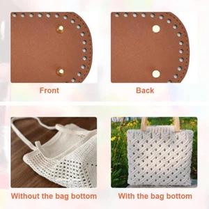 22*10cm Long Bottom for Knitted Bag Leather Bag Base Handmade Bottom With Holes - Picture 1 of 20