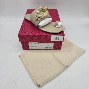Sandalias Tory Burch para mujer talla 8,5 gris piedra anillo punta Jessa cabeza de caballo 155635 - Imagen 1 de 17