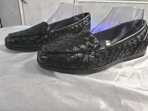 Easy Spirit Womens Devitt Casual Black Woven Leather Flats Loafers 9.5W MSRP $85 - Picture 1 of 7
