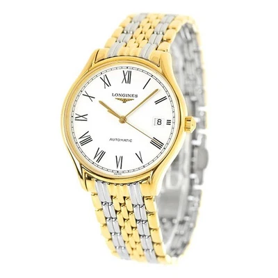 Reloj automático para hombre LONGINES Lyre L4.860.2.11.7 blanco de dos tonos sin usar en caja Foto 1 de 4