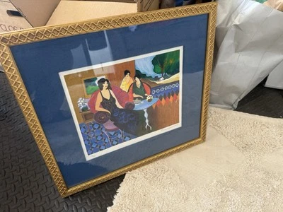 Itzchak Tarkay Signed Framed Serigraph COA "Parlor Poses” Very Rare! Numbered! - Image 1 of 4