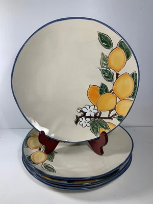 Juego de 4 platos de cena Spectrum Designz Lemon Valley de 11 pulgadas Foto 1 de 4