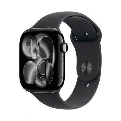 Apple Watch Series 11 Cellular Smartwatch 46mm JetBlack Alu.Sportband Black S/M  - Bild 1 von 2