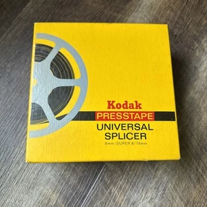 Vintage Kodak Presstape Universal Splicer 8mm Super 8 16mm w/ Splice Tape D 550 - Bild 1 von 3