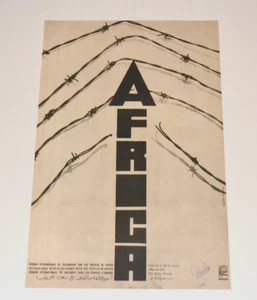 1973 Cuban Original Political Poster.Anti-Colonialism Apartheid.AFRICA.SIgned! - Picture 1 of 3