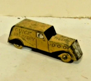 1930'S CRACKER JACK QUICK DELIVERY TIN TRUCK TOY PRIZE - Picture 1 of 3