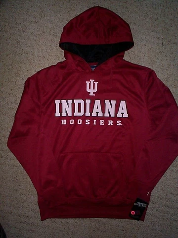 ($55) Indiana Hoosiers HOODIE/HOODED Jersey Sweatshirt Adult MEN'S/MENS (L-LARGE Cover