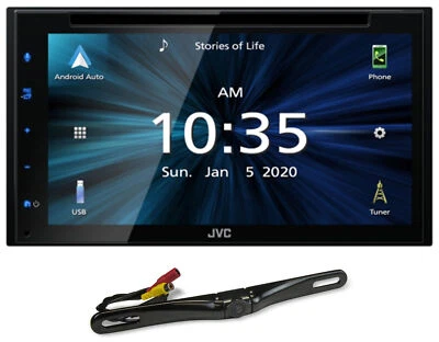 JVC KW-V66BT 6.8" Car CD/DVD Player Apple Carplay Android Receiver+Backup Camera - Image 1 of 4