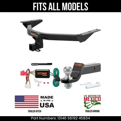 Para 14-20 Acura MDX reboque engate 4 pinos fio 178" bola se encaixa em todos os reboques Curt 6K 2" - Imagem 1 de 4