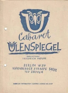 Berlin Jan 1948 Cabaret Ulenspiegel Programm Schwarzer Jahrmarkt Günter Neumann - Bild 1 von 6