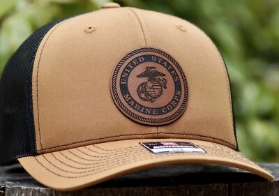 Gorra de camionero de béisbol Richardson 112 Cuerpo de Marines de los Estados Unidos ajustable EE. UU. Foto 1 de 4