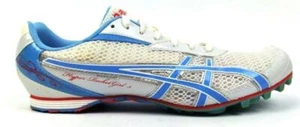 Asics Girl's Track and Field Running Shoes Hyper Rocket 5 White Blue Size 9.5 - Picture 1 of 6