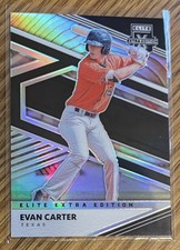 EVAN CARTER @ 2020 PANINI ELITE EXTRA EDITION HOLO SILVER PRIZM @ RANGERS ROOKIE