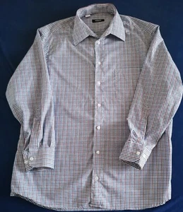 Walbusch Hemd  EXTRAGLATT ++ Comfort fit ++ rot/blau kariert ~ Gr. 41 ~ verkürzt - Bild 1 von 2