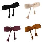 Vintage Wide Stretchy Belt with Self-Tie Rope for Women Ladies Shirt Dress Belt
