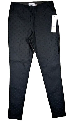 Pantalones para mujer Calvin Klein talla 2 preppy cintura elástica negros a lunares nuevos precio de venta sugerido por el fabricante 89 USD Foto 1 de 4