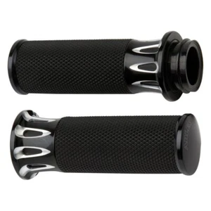 Arlen Ness - 07-317 - Fusion Series Grips, Deep Cut - Black - Picture 1 of 1