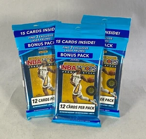(3) 2019-2020 Panini NBA Hoops Premium Stock Cello Packs Laser Prizms Sealed New - Picture 1 of 5