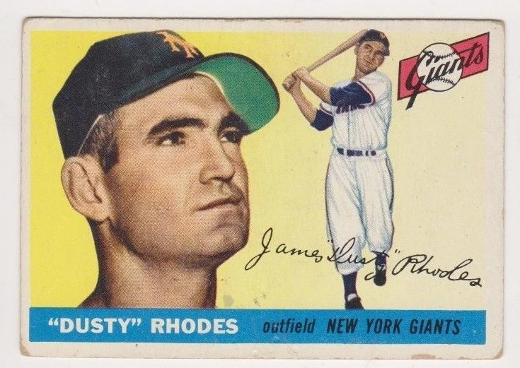 1955 Topps #1 Dusty Rhodes - New York Giants, Very Good Condition! - Image 1 of 1
