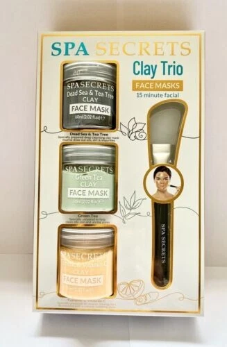 SPA SECRETS Clay Trio Face Mask -**NEW**- Ideal Gift / Present / Treat Yourself - Image 1 of 1