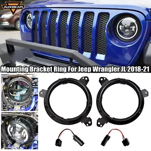 Anillo de soporte ajustable de 9" para faros LED de 7" para Jeep Wrangler JL 2018-2024 - Imagen 1 de 12