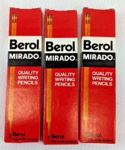 Vintage Berol Mirado Pencil 174-2 Medium Soft 12 packs Set of 3 boxes 36 pencils - Picture 1 of 8