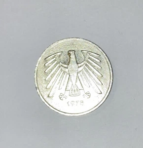 5 marchi BUNDES REPUBLIK DEUTSHLAND 1975 - Aquila con ali spiegate - Foto 1 di 2
