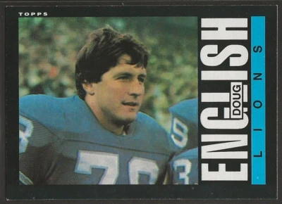 1985 Topps #58 Doug English Lions - Image 1 of 2