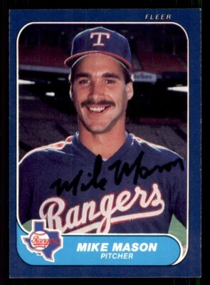 1986 Fleer Baseball #565 Mike Mason Signed Autograph (no COA) - Image 1 of 2