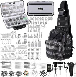 397 Pcs Fishing Accessories Kit Tools Include Backpack Fishing Tackle Box with H - Picture 1 of 7