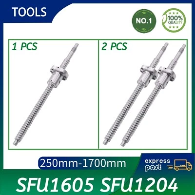 1/2PCS SFU1605 SFU1204 RM1605 Kugelumlaufspinde mit Spindelmutter 250mm-1700mm - Bild 1 von 4