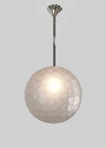GENET ET MICHON : XXL French 1930 Art Deco PENDANT LIGHT ... chandelier France - Picture 1 of 10