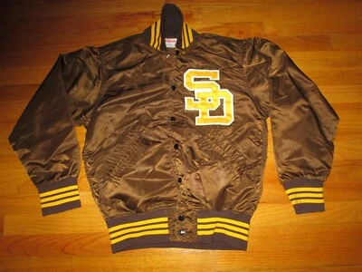 SAN DIEGO PADRES Vtg authentic 1980s WILSON Dugout Sewn Jacket jersey Sz 34 S/XS - Image 1 of 4