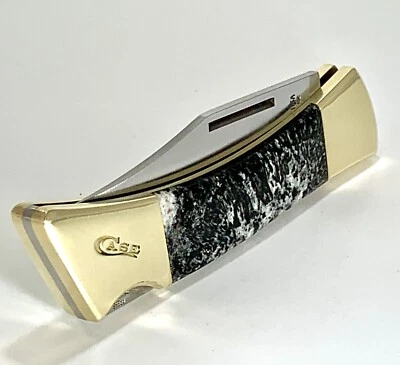 Cuchillo Case XX 59LSS 1992 EE. UU. Lockback con mangos de granito orbiculares personalizados Foto 1 de 4